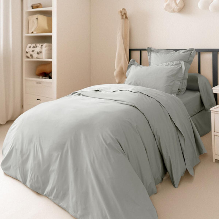 Housse de couette percale de coton peigné ''Julian'' toutes dimensions Coton Pur