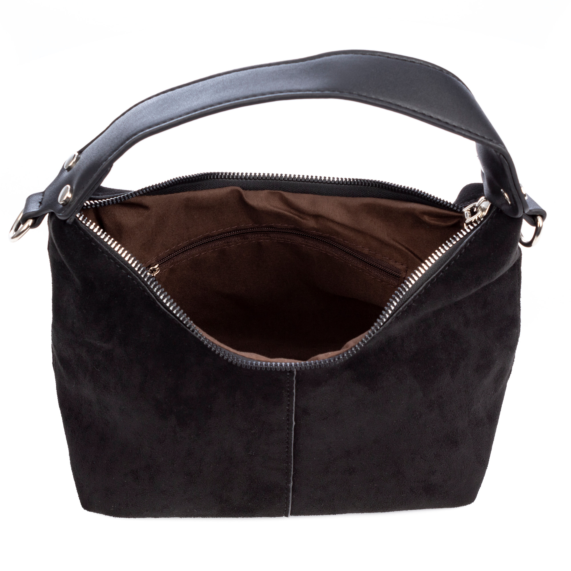 Atina borsa a tracolla in pelle scamosciata autentica.