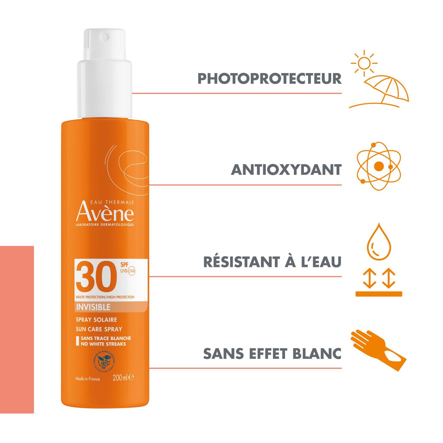 Spray Solaire SPF 30 - Protection Solaire Invisible 200 ml