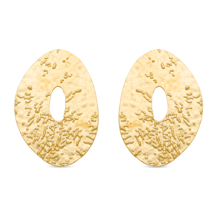 Pendientes Lux by Lux acabadoss en oro amarillo 18K