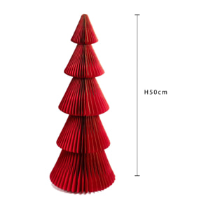 Albero carta - Pezzi 1 - Colore Rosso - 23x50Hx23cm - Bianchi Dino