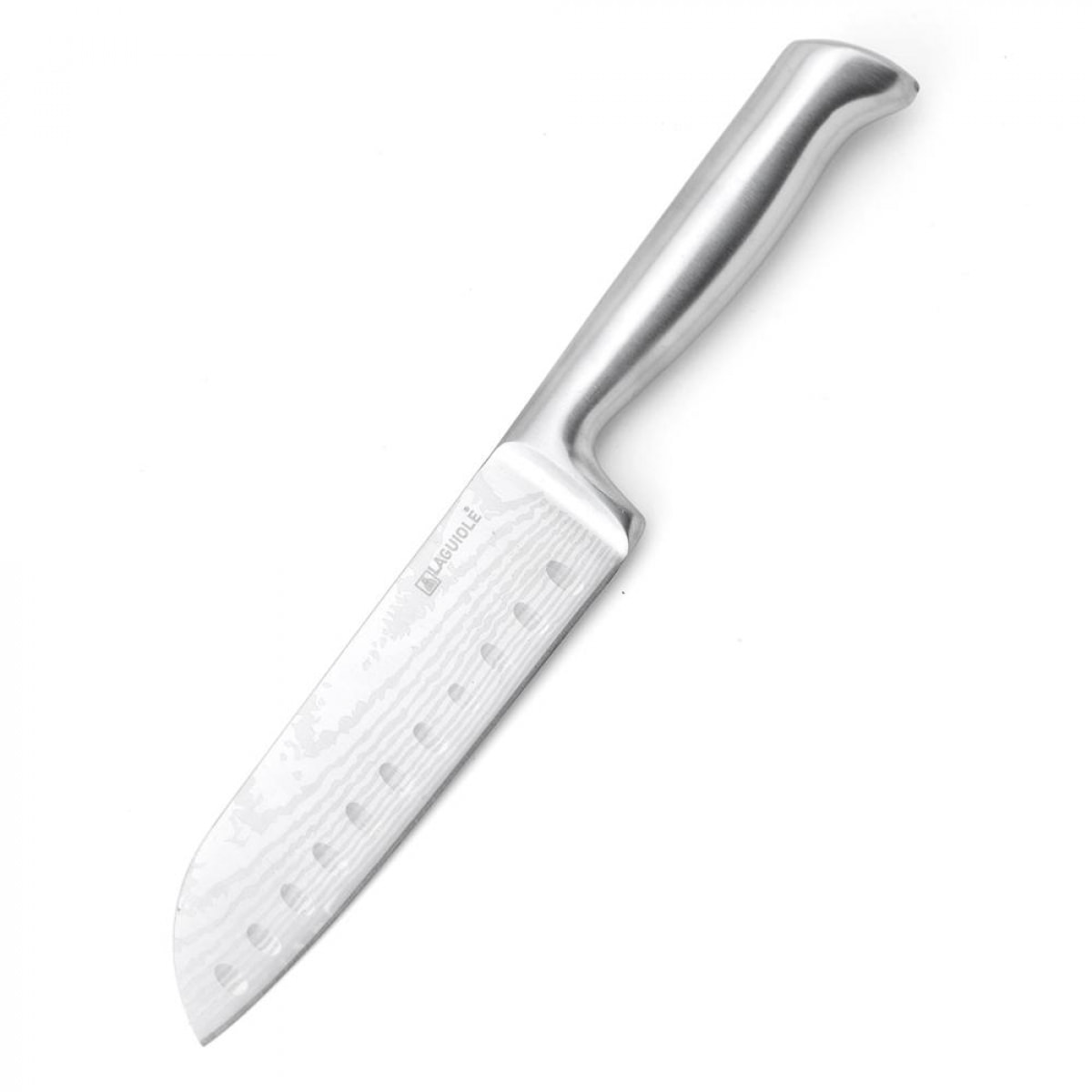 Couteau santoku argent   - "nouvelle vague