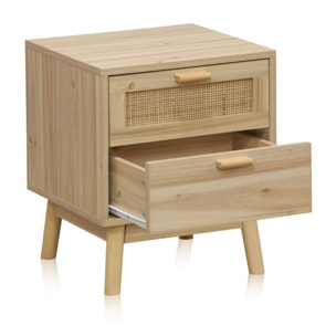 Mesita de noche Debra Pino - Rattan