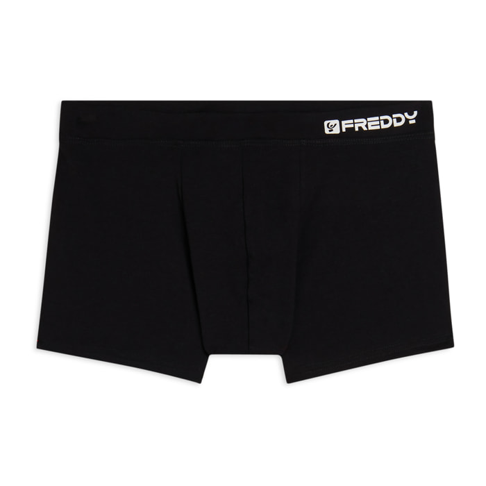 Boxer Uomo Aderenti con Gamba Corta e Logo FREDDY