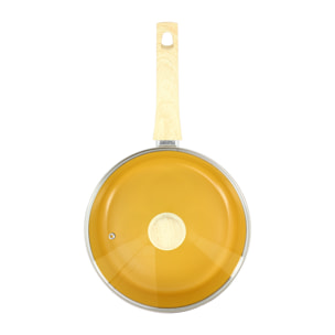 Sauteuse en revêtement céramique 24cm jaune - tous feux COLORAMA