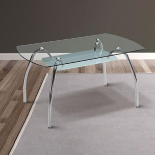 Mesa de comedor Ove Cristal - Cromo