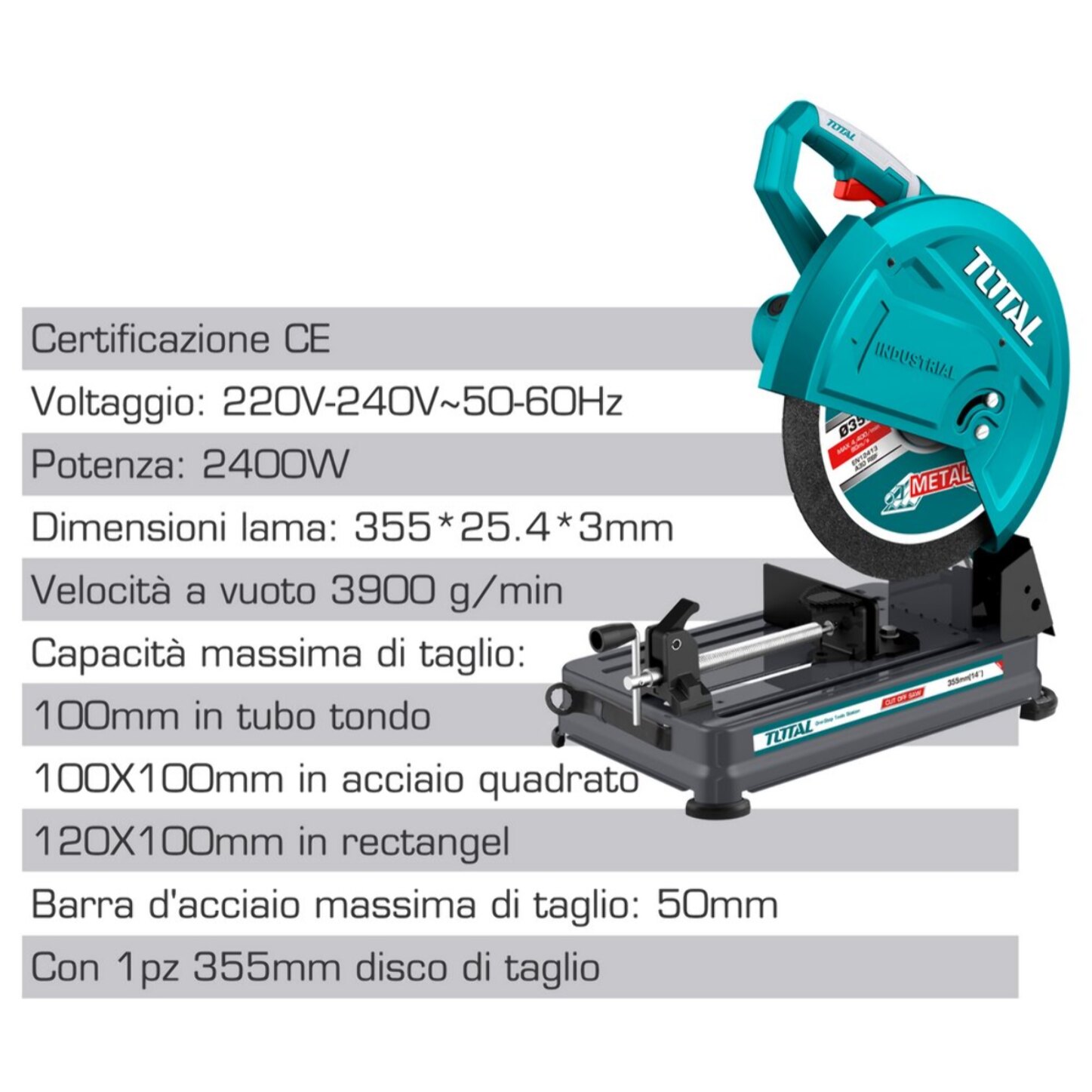 Troncatrice per Ferro da 2400W - Industrial