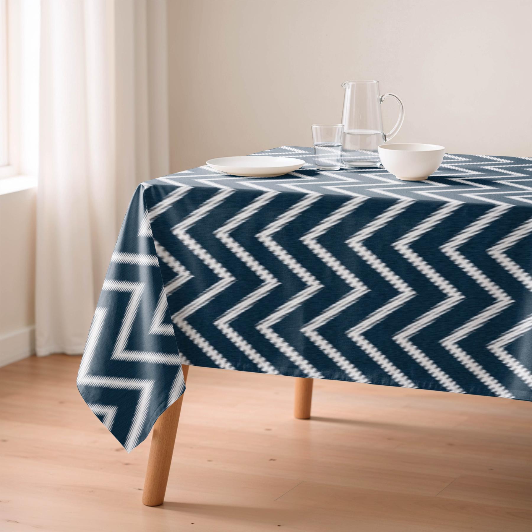 Nappe anti-taches ABEL BLEU - en 100 % coton