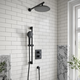Douche de tête Universal ronde Noir mat