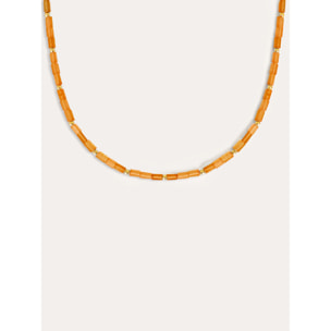 Collar Cala Dots Orange Baño Oro