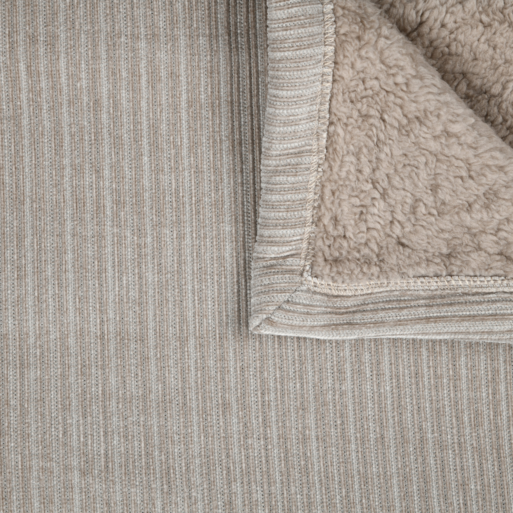 Plaid côtelé ultra doux - Naturel