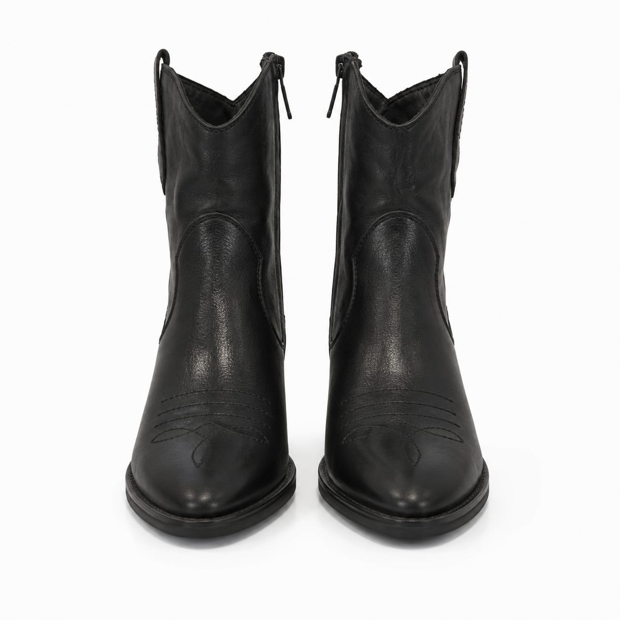 Texano basso in vera pelle - tacco 5 cm
