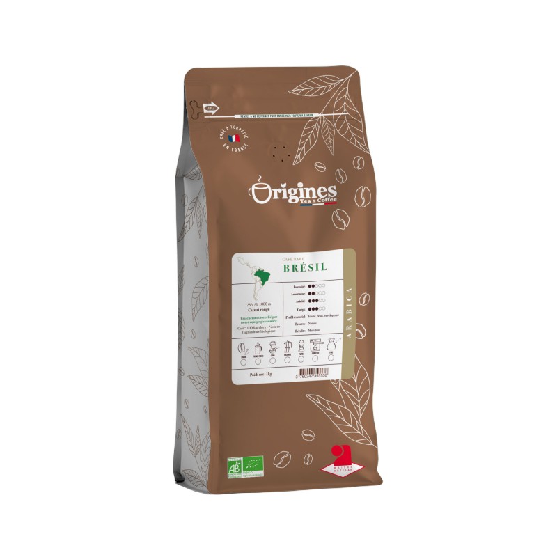 Café Rare Bio - Brésil - Grain 1kg