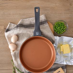 Sarten en aluminio fundido apta para induccion - bronce