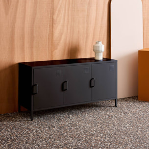 Meuble TV industriel métal 3 portes 120cm ALABAMA