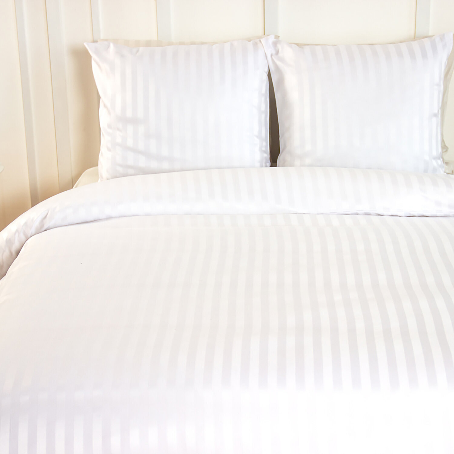 Parure housse de couette 3pcs 100% microfibre unie - blanc