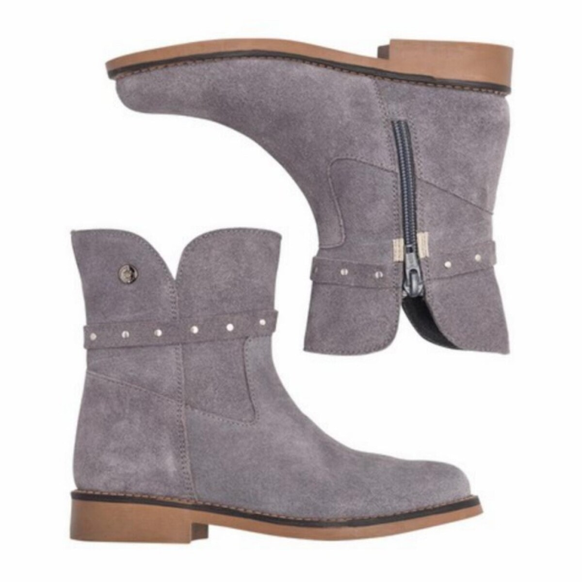 Media Bota en piel para niñas