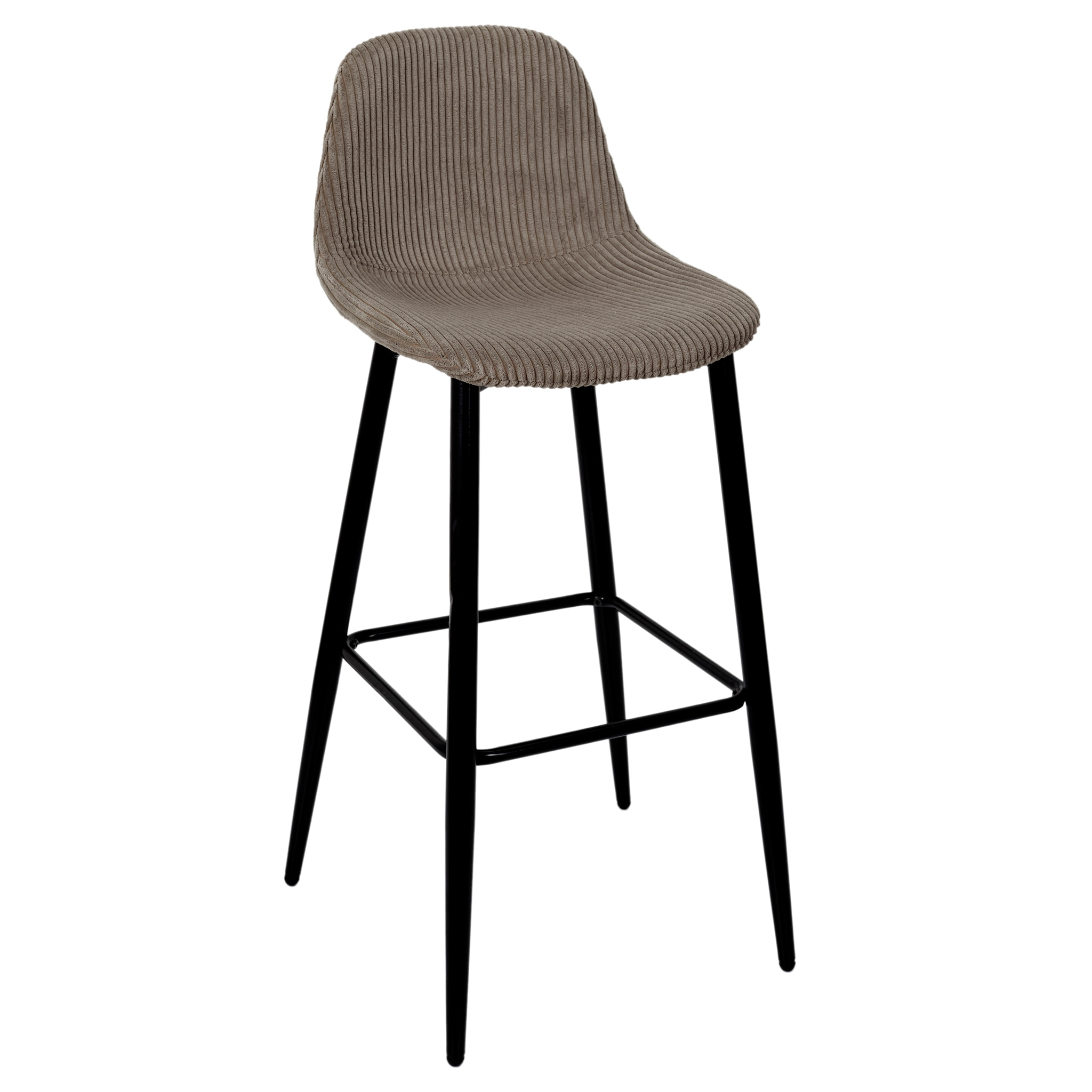 Chaise De Bar Cotele Scott Taupe - Lot De 2
