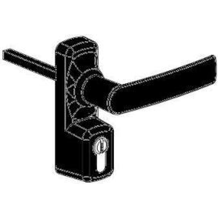 Manoeuvre extérieur Oltre à cylindre démontable Noir 9005 FAPIM livré sans cylindre - 8568BS-37