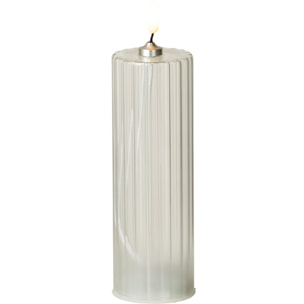 J-Line bougie Rayures - verre - transparent - large - LED
