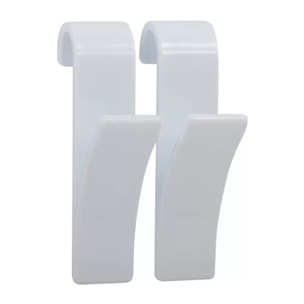 Lot de 2 crochets pour sèche serviettes Blanc MSV