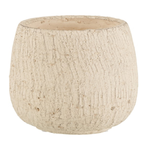 J-Line cache-pot Irrégulier - céramqiue - gris/beige - small - 2 pièces - Ø 14 cm