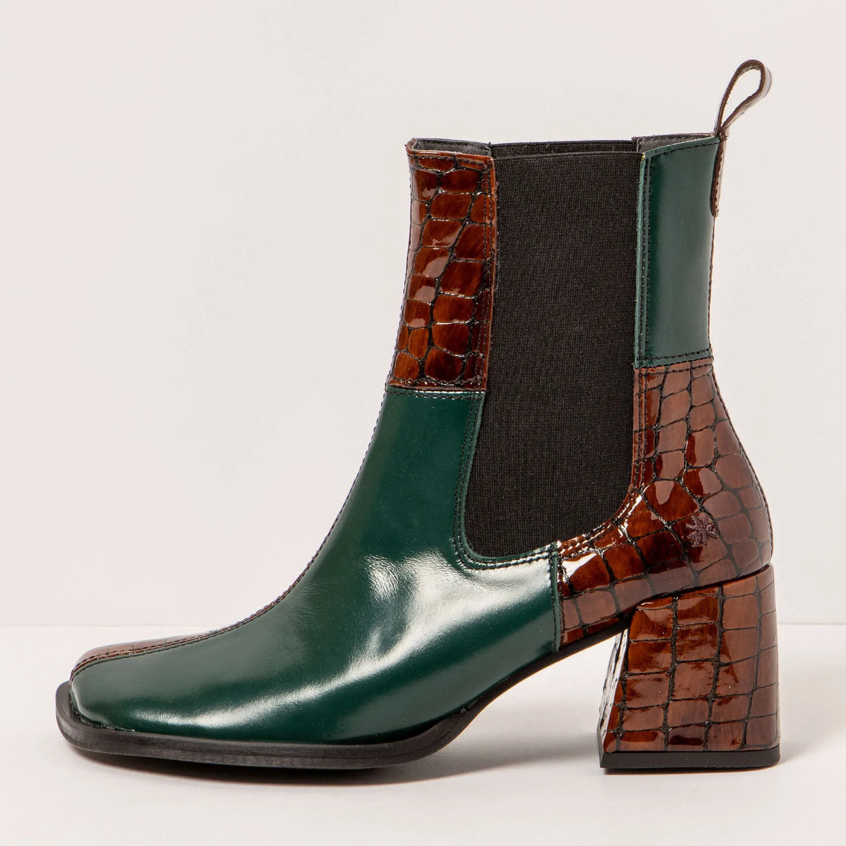 Botines 1707 NAPPA SHINNY JUNGLE-CUERO/ VERONA color Jungle-cuero