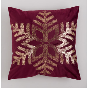 Housse de coussin NEIGE GRENAT DORADO