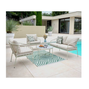 Salon de jardin en acier - 4 places - ANTIBES