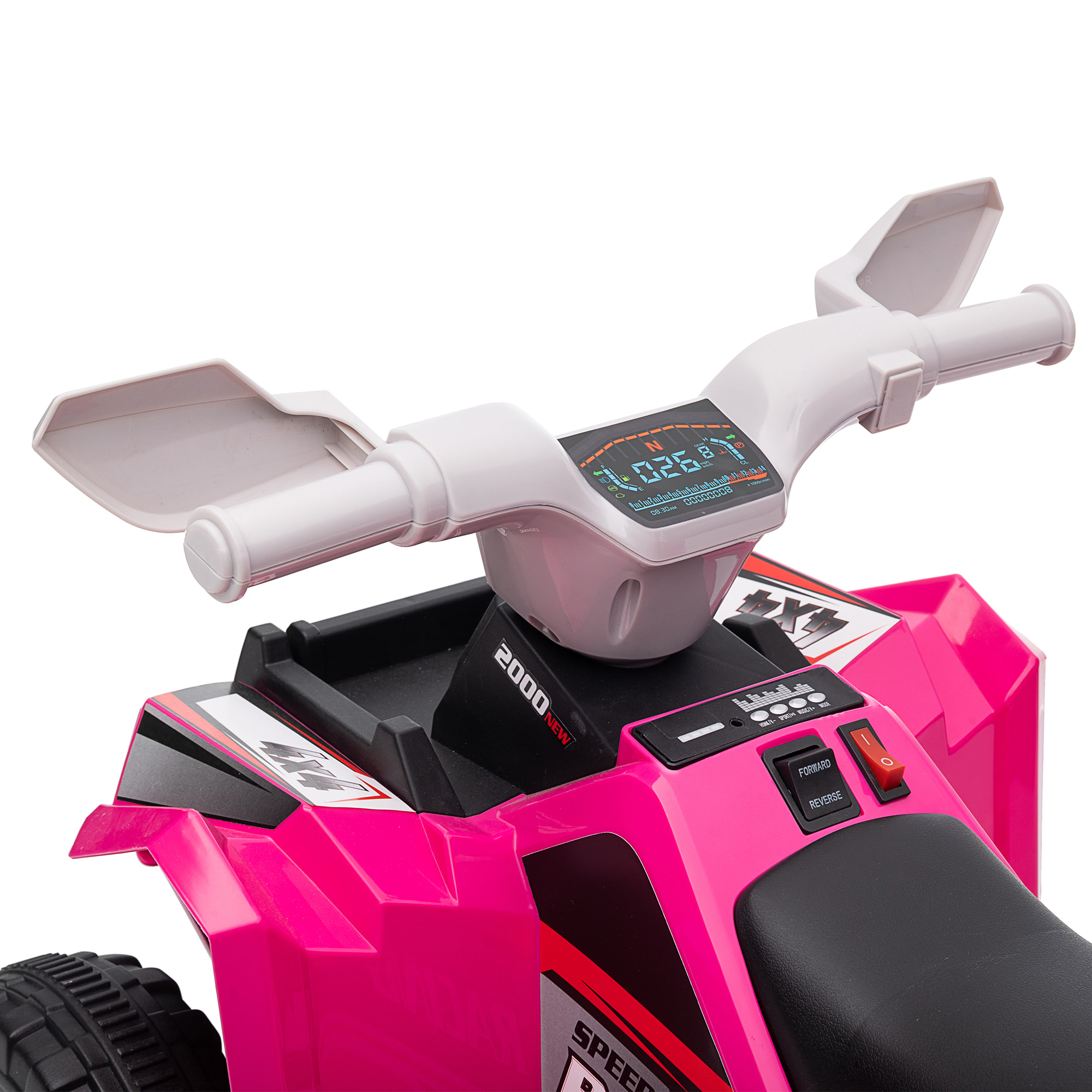 Quad Eléctrico para Niños de 18-36 Meses Vehículo Eléctrico a Batería 6V con Avance y Retroceso Velocidad de 2,5 km/h 70x41,5x48,5 cm Rosa