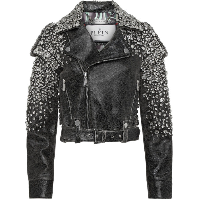 PHILIPP PLEIN Oversize Biker Jacket
