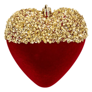 Lot de 6 sujets cœurs et étoiles polystyrène rouge