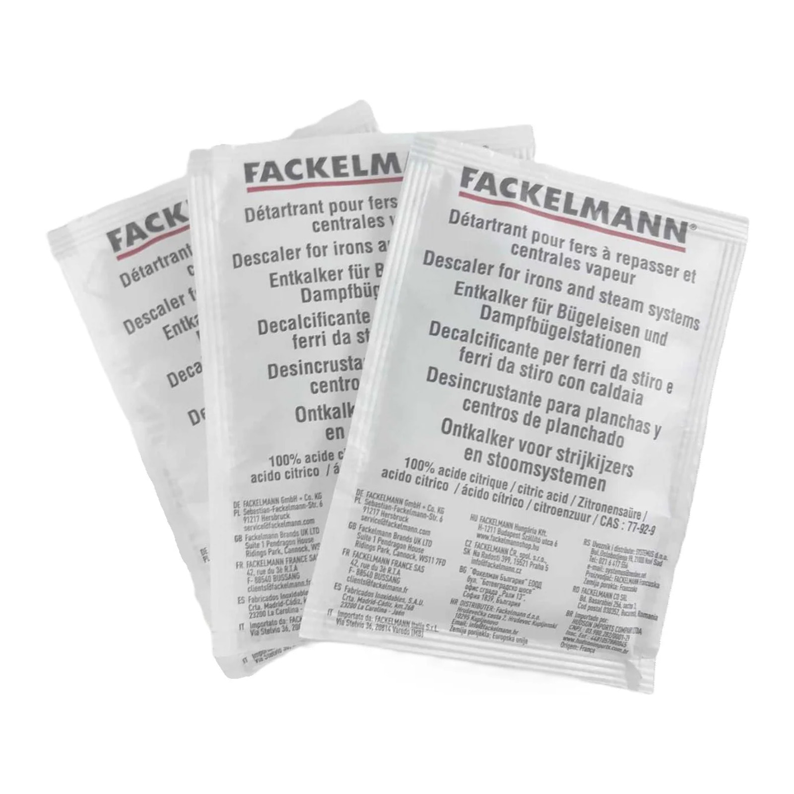 Détartrants pour fer à repasser et centrale vapeur Fackelmann