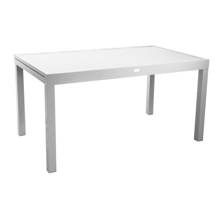 Tavolo sullivan Vacchetti in alluminio bianco cm150/210x90h73