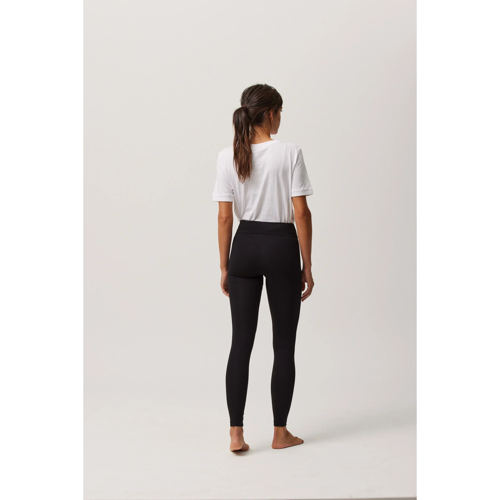 Leggings lunghi basico con effetto push-up color antracite