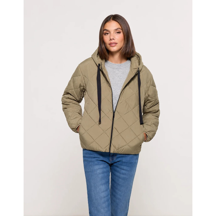 Chaqueta con Capucha Caqui - Dumosa