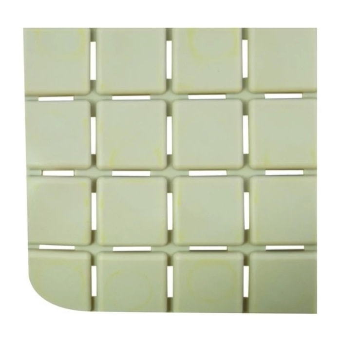 Tapis Fond de douche antidérapant Caoutchouc QUADRO 54x54cm Beige MSV