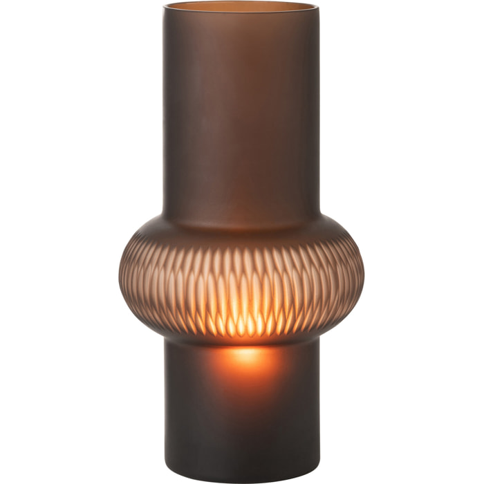 J-Line Vase Ligne Boule Verre Marron Small