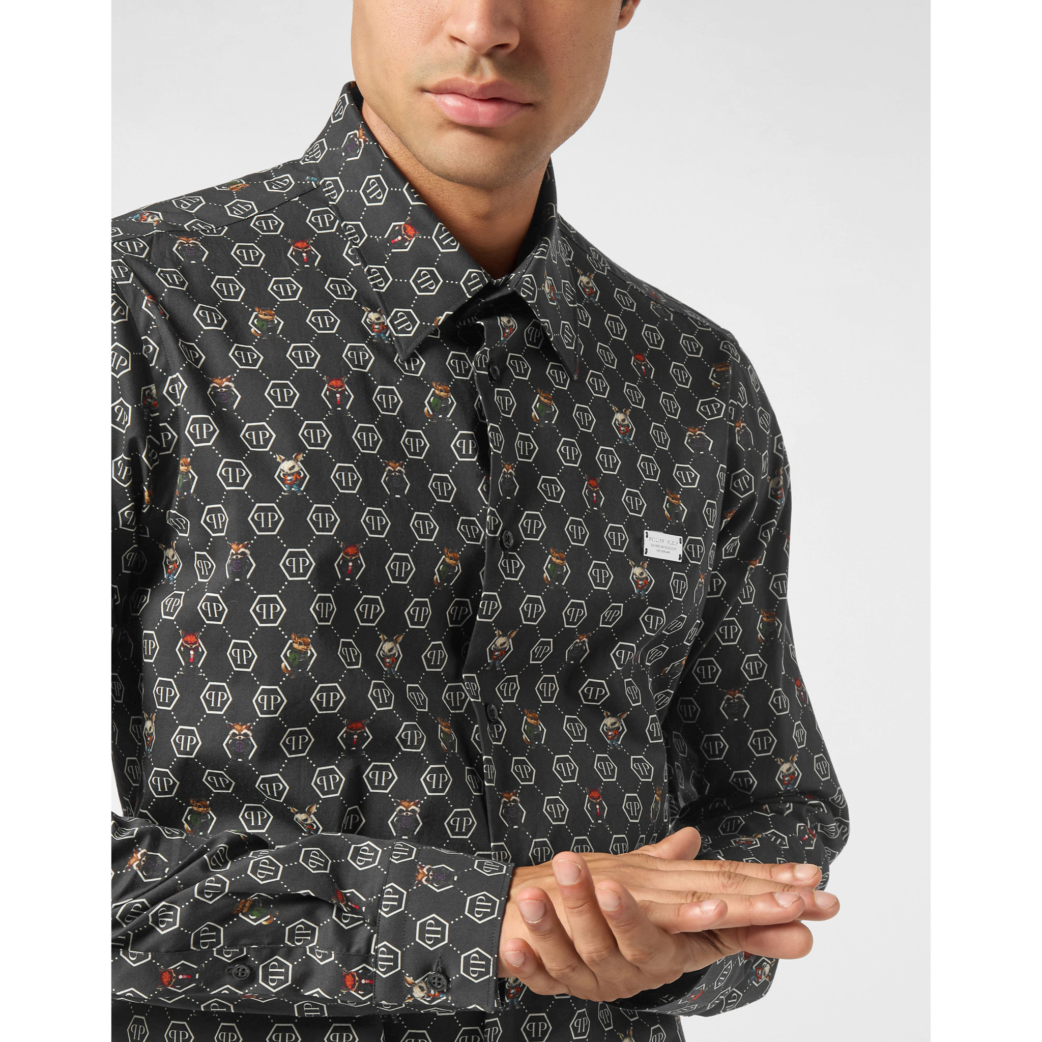 PHILIPP PLEIN Shirt Sugar Daddy Cut LS MONOGRAM