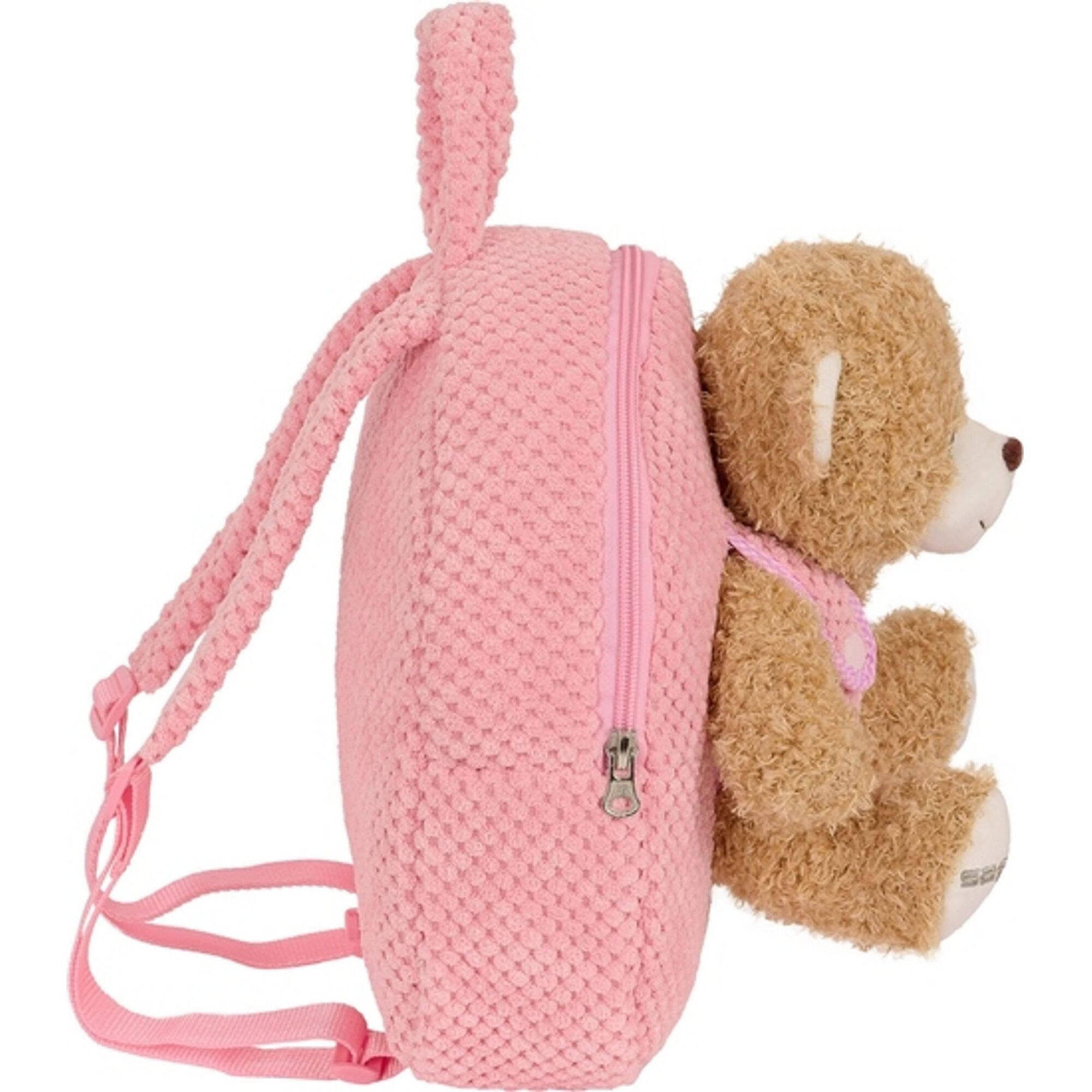Mochila preescolar con osito safta rosa