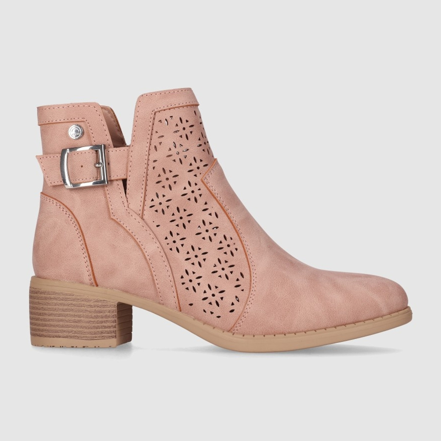 Botines - Nude - Tacón: 3 cm