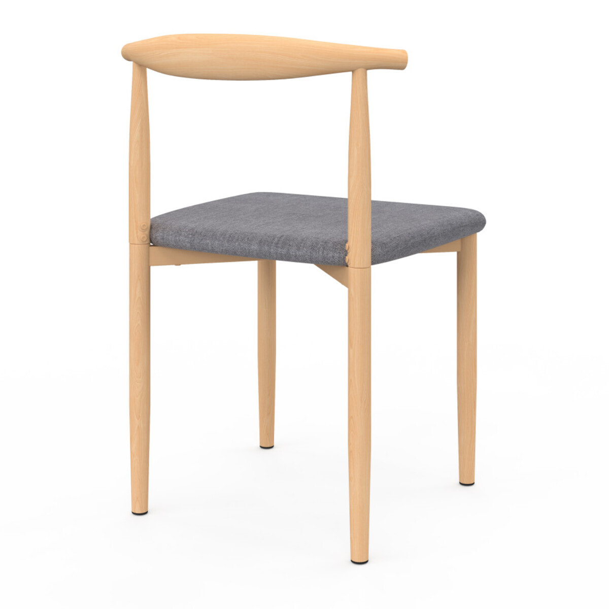 Chaises Adam effet bois - Gris Clair