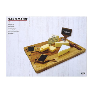 Plateau de fromages avec ardoises et couteau à fromage Fackelmann