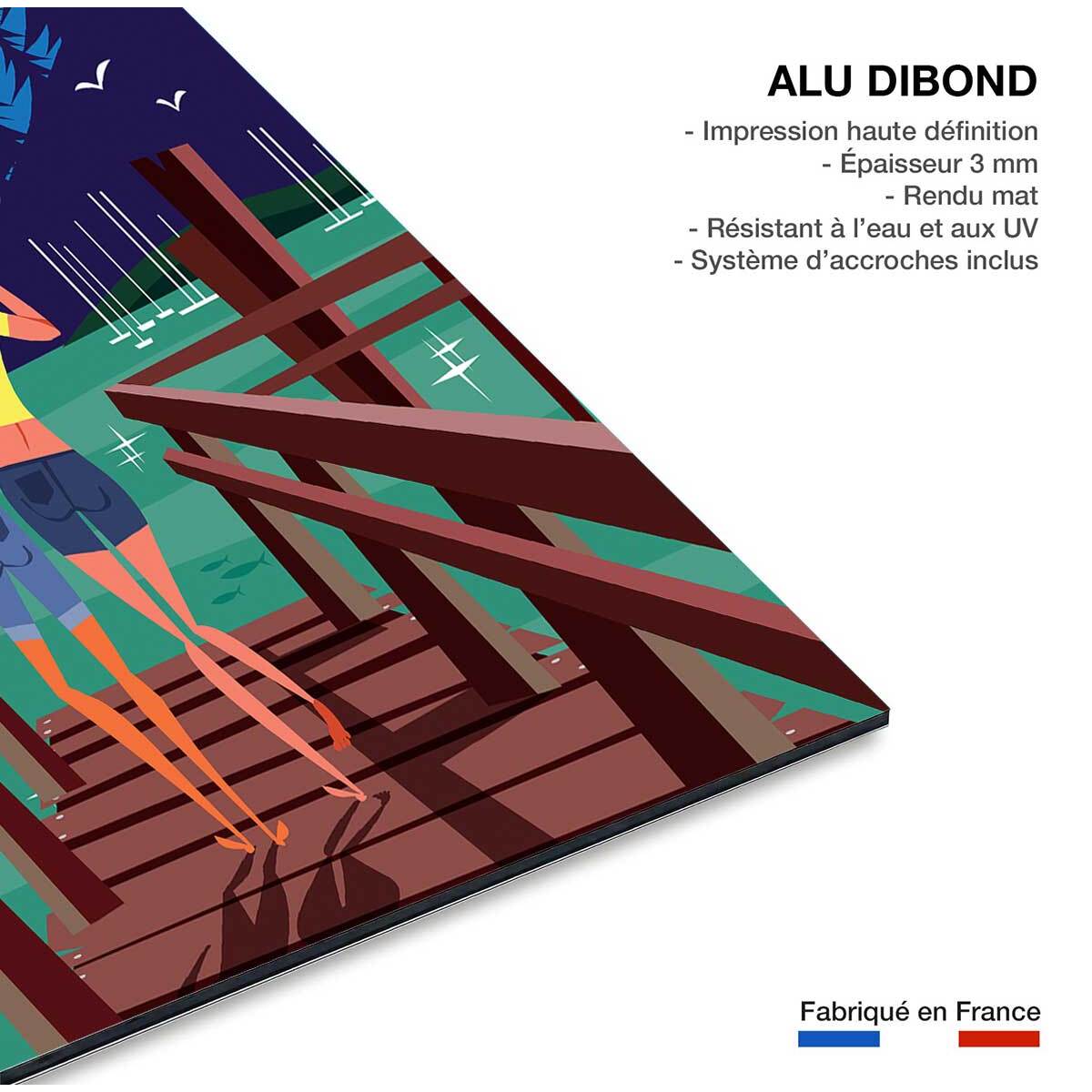 Tableau le pont des amours annecy lac Tableau alu Dibond