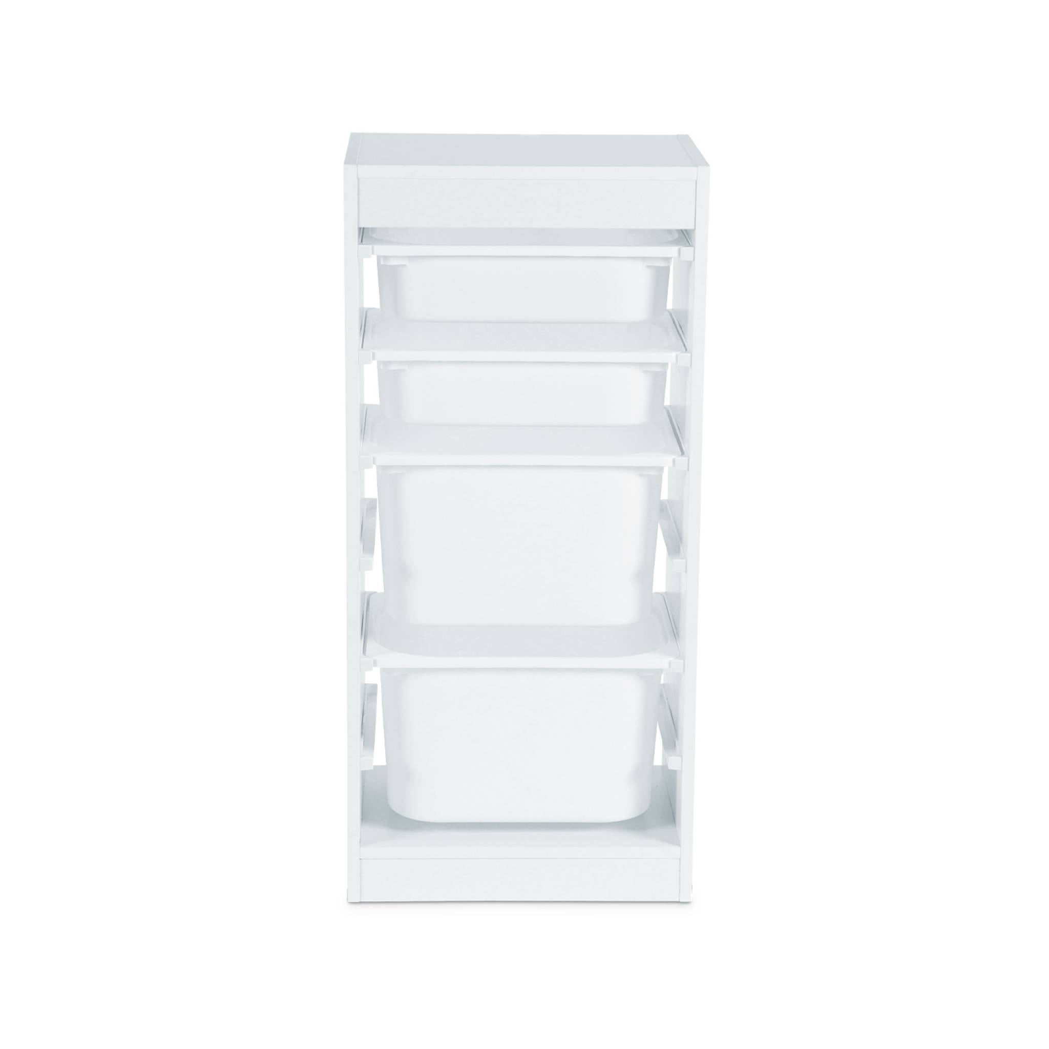 Meuble de rangement blanc enfant 4 bacs de rangement