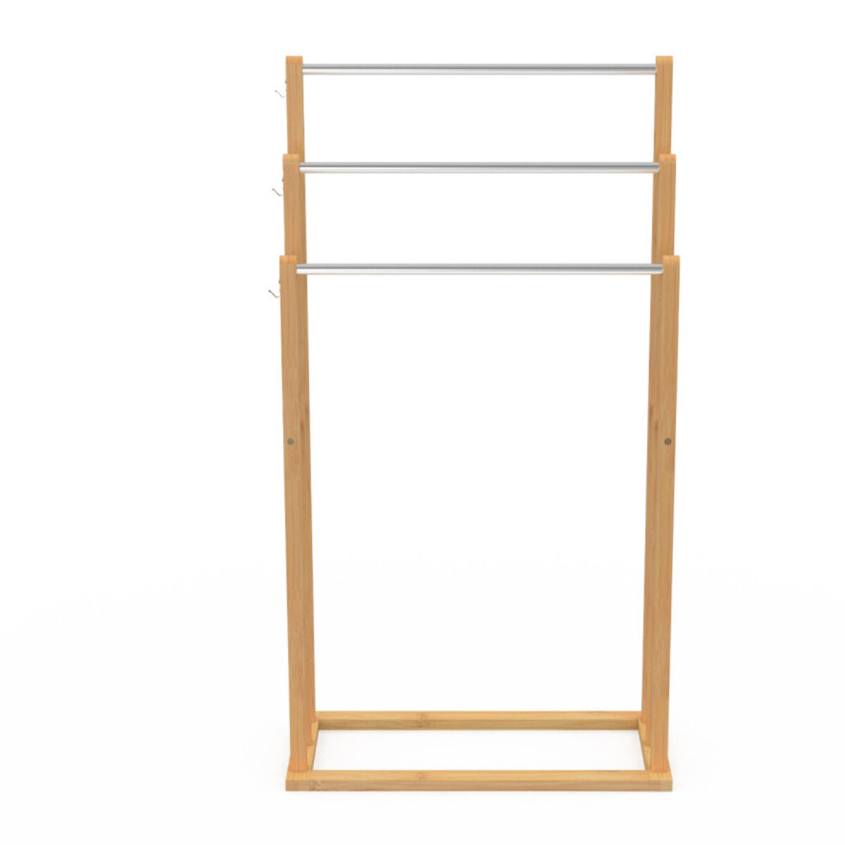 Porte serviette bambou Maya - plusieurs modèles - Bambou/Chrome