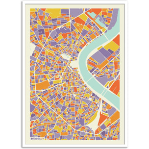 Affiche - Bordeaux Rainbow map - Muzungu