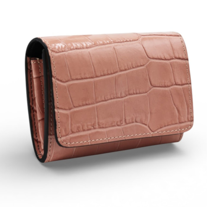 Portafoglio Cheval Firenze Cosmo Mini Croc Rosa