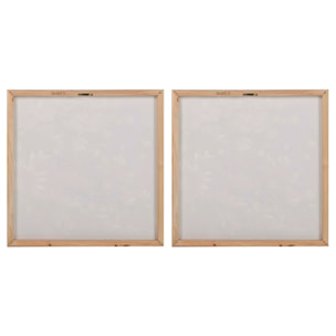 Set 2 Lienzos Almendro 40% Pintado Mano 60x3x60 Cm