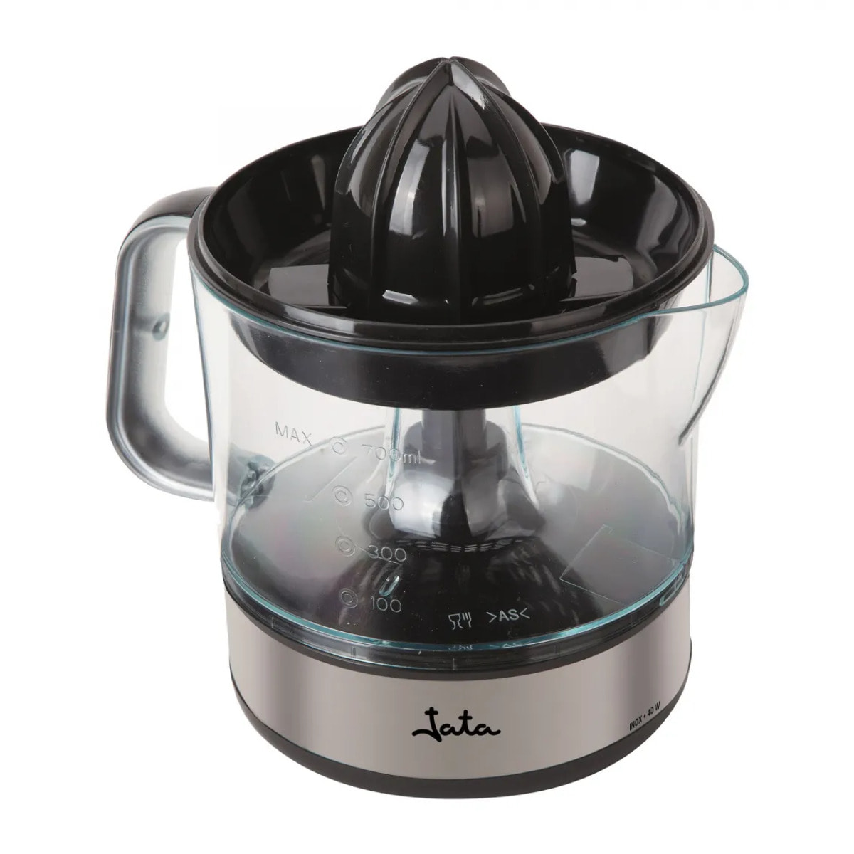 Exprimidor de naranjas eléctrico EX421 con jarra de 700 ml. Lleva 2 conos. Rotación bidireccional